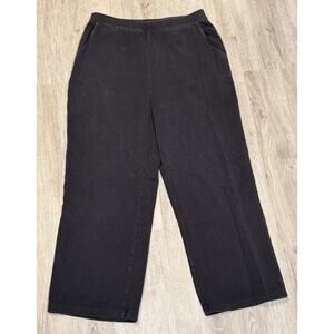 LL Bean Women’s Large Stretch Minimalist Casual Pants Black Pull On Straight Leg